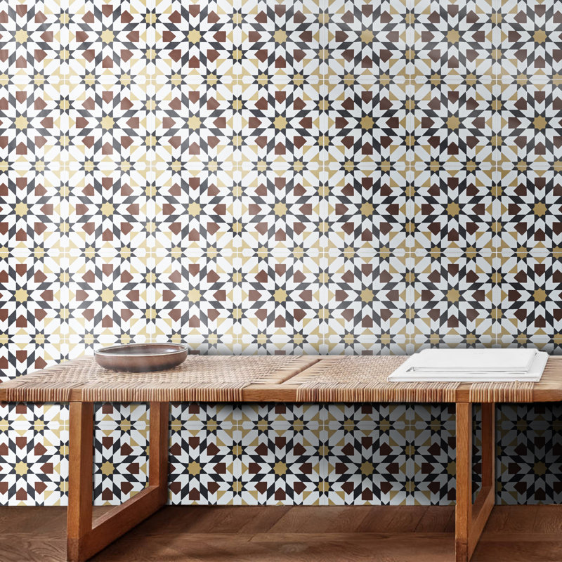 Tamaris 8" x 8" Cement Patterned Wall & Floor Tile