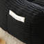 Fauteuil à billes noir confortable avec repose-pieds pour la détente multi-pièces, mousse déchiquetée, velours côtelé, repose-pieds de conception moderne, salon, chambre à coucher et dortoir appropriés, rembourrage en mousse, ergonomique