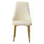 Chaise de salle à manger avec pieds en métal et cuir PU (Ensemble de 2)