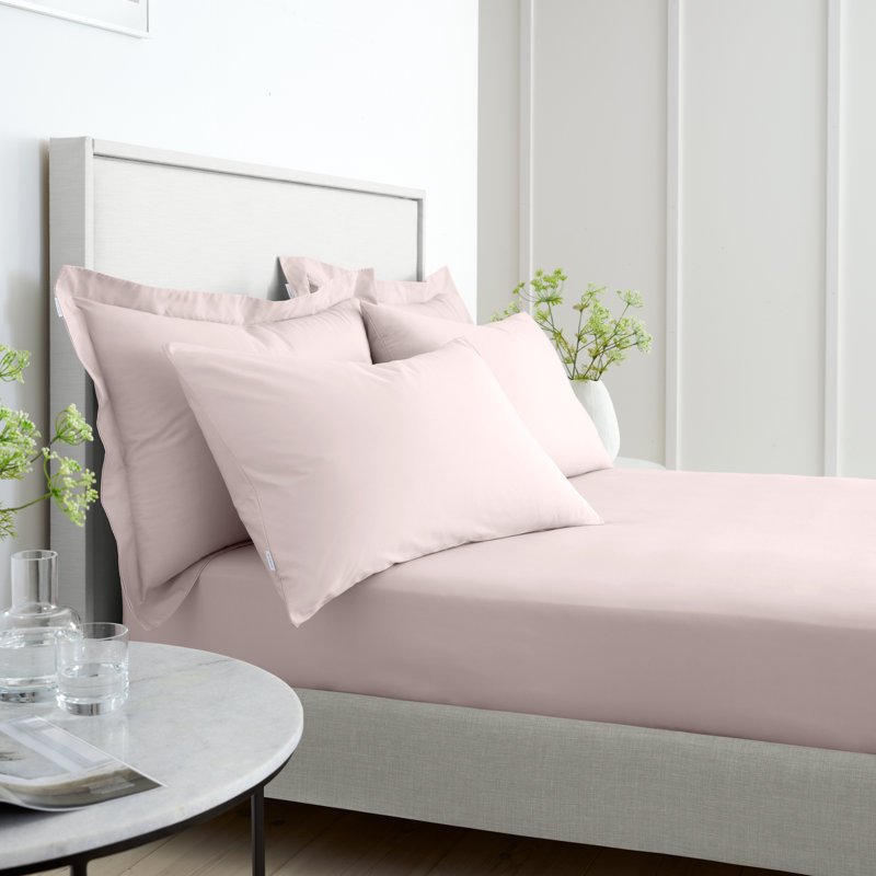 200 Thread Count 100% Cotton Extra Deep Fitted Sheet, Double (4'6), Blush