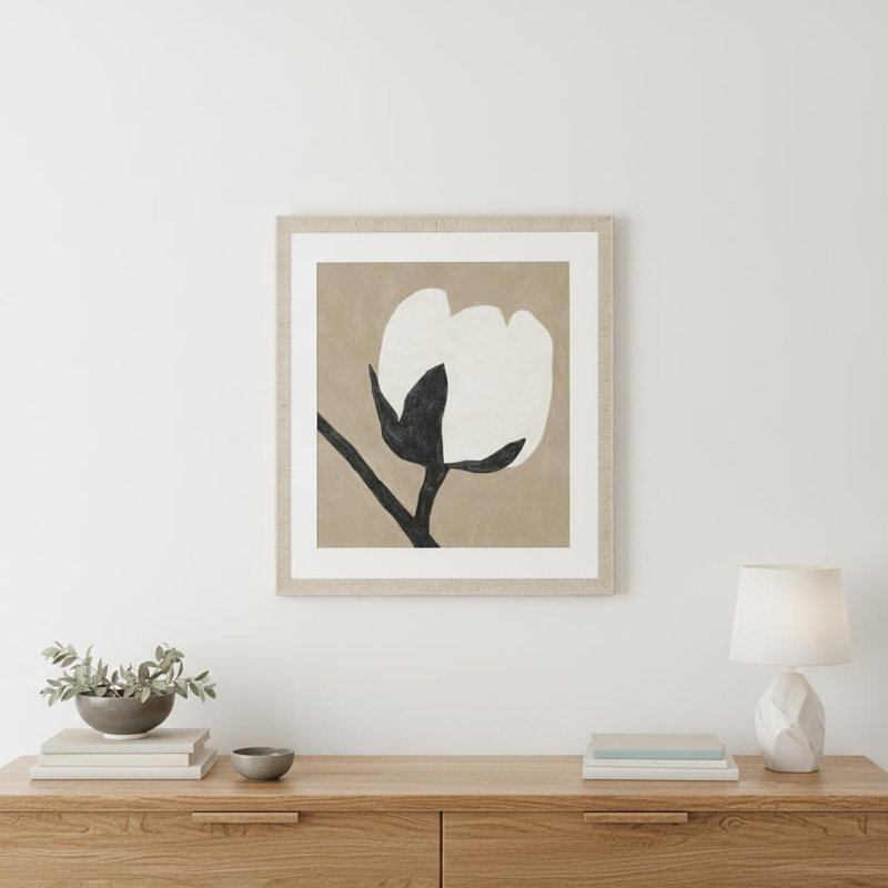 Reproduction d'art délicat encadré blanc