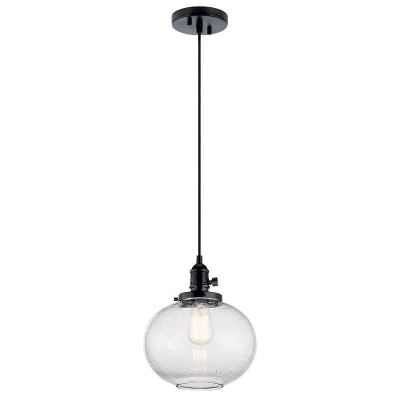 Luminaire suspendu sphère noire 1 lumière Myren