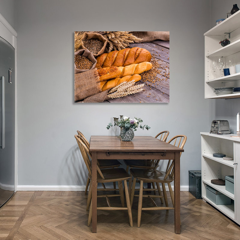 Pain et blé sur toile, H 18 po x l 12 po x P 1,5 po