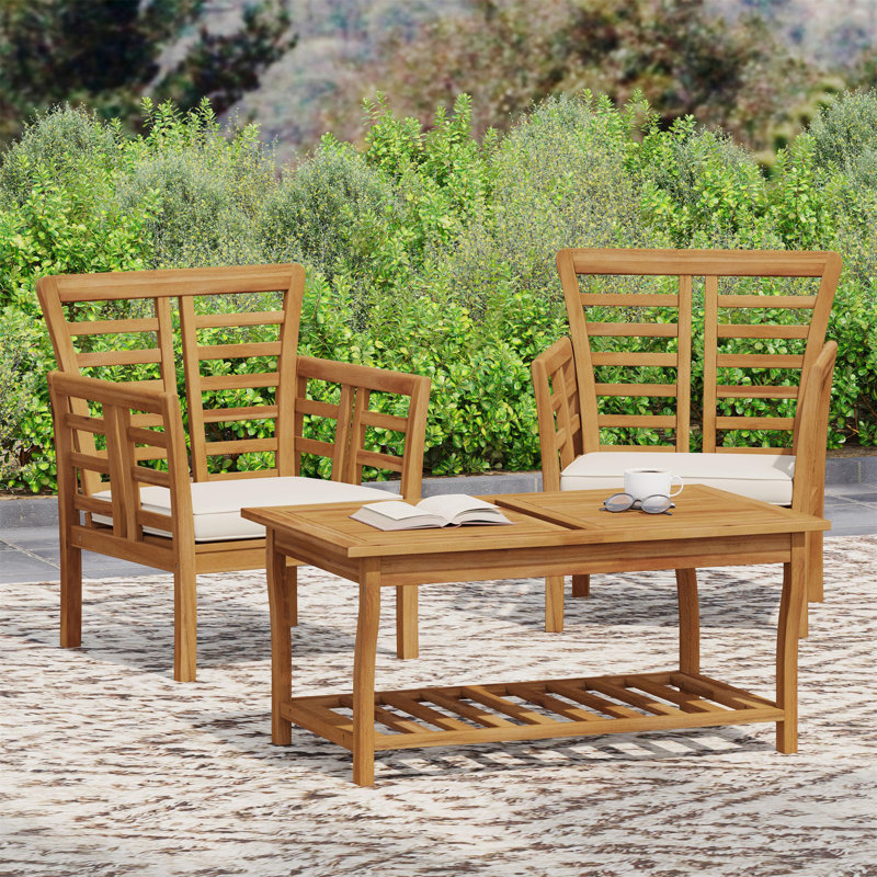2 CHAISES CLUB CAYDON + TABLE