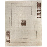 Agape Modern Abstract Ivory Area Rug