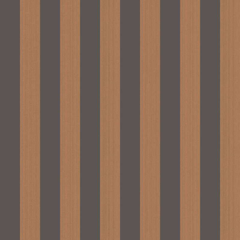 Marquee Regatta Striped Wallpaper Roll, Tan/Black