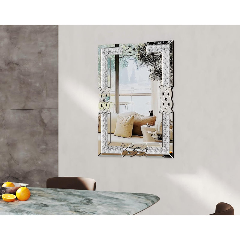 Décoration murale rectangulaire en miroir 36 po x 24 po, 36 po x 24 po