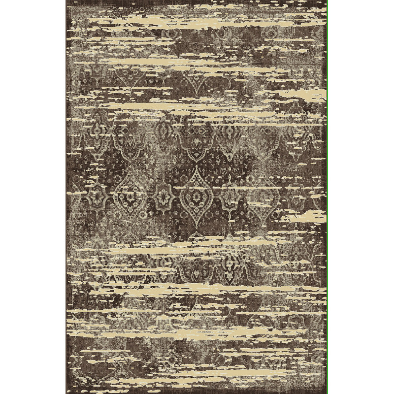 Tapis brun/brun foncé Cardoso, 6 pi 6 po x 9 pi 5 po