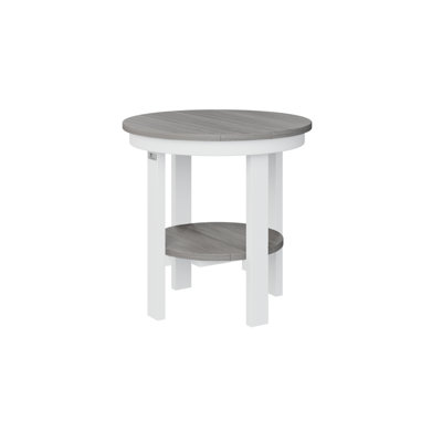  Table de salle à manger régulière avec plateau en bois flotté gris et base blanche