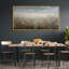 «Soft Morning Meadow with Wildflowers and Misty Distance», reproduction d'art sur toile encadrée-761331053-761331055