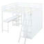 Lit mezzanine blanc avec garde-robe, bureau et tablettes - Maximisez le design de votre chambre-1379384995