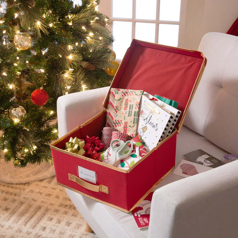 Boîte de rangement des Fêtes, H 5,91 po x l 11,81 po x P 11,81 po