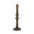 Set of 2 Sculptural Black Iron Candle Holder