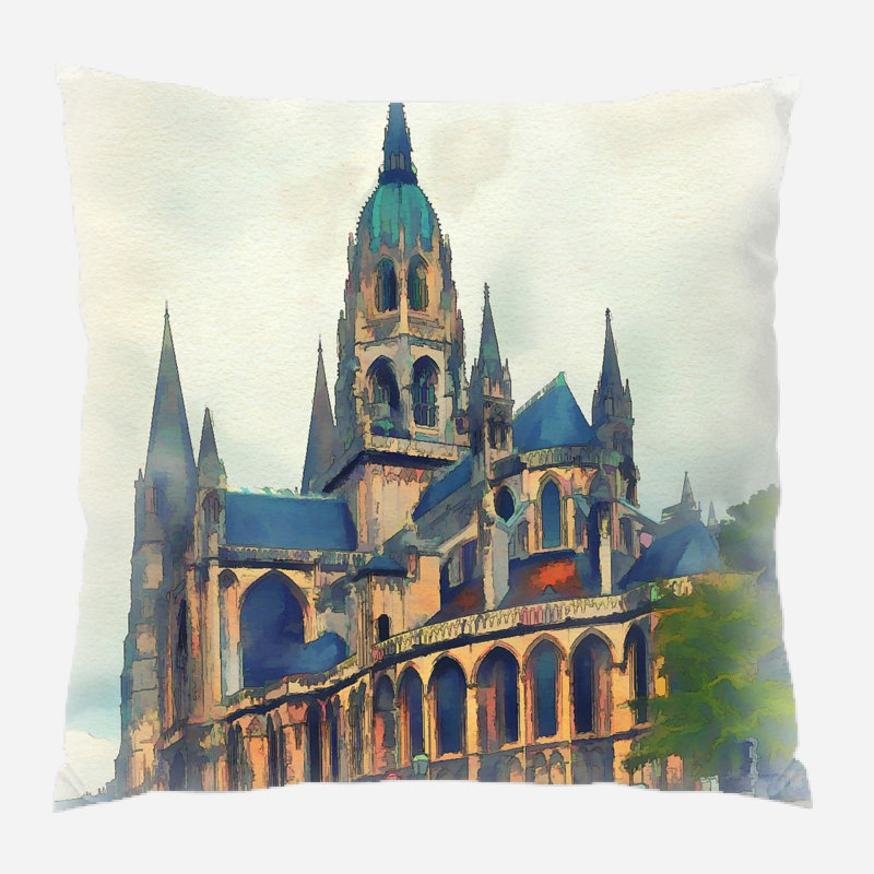 Coussin décoratif Alvey, Microsuède, Intérieur