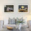«2 Autumn Moonlit Nights», art mural - Transformez votre maison avec créativité, décoration multicolore en bois et en papier pour faire ressortir le salon et la chambre à coucher