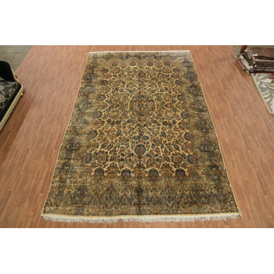 Grand tapis en laine à motif floral Palace 11 x 18