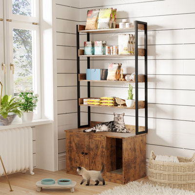 Dalet Litter Box Enclosure With Shelves