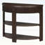 Console cannelée demi-lune avec tiroir et 2 tablettes, conception peu encombrante pour les entrées et les couloirs-134333933-134333939-134333938