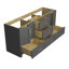 Meuble-lavabo double 72 po en bois massif-93022651