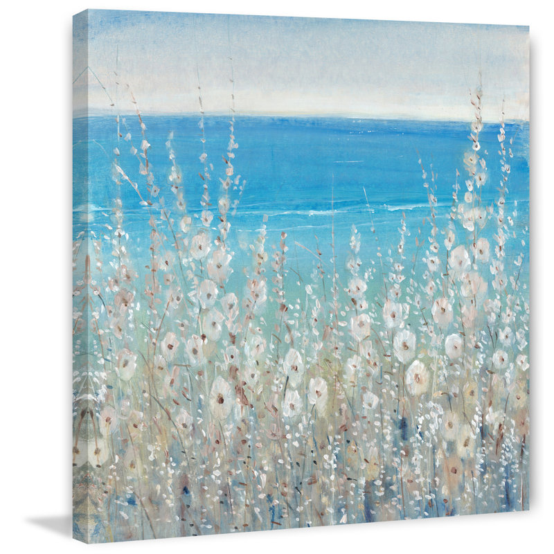«Corsham Flowers by the Sea II», reproduction d'impression sur toile, H 40 po x l 40 po x P 1,5 po, Toile tendue