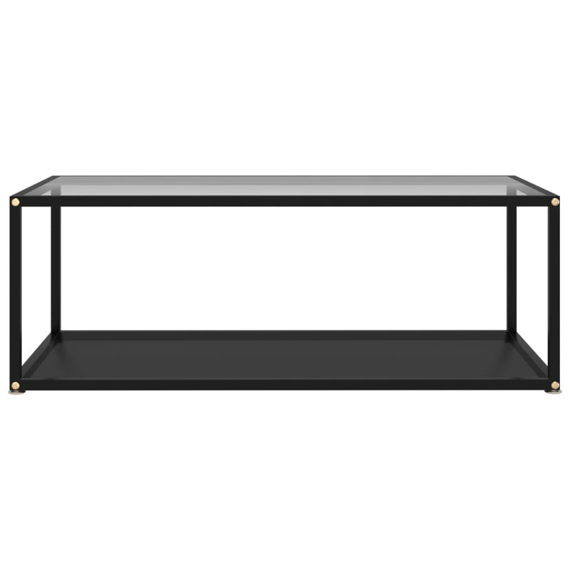 Barnason Frame Coffee Table with Storage, Transparent/Black