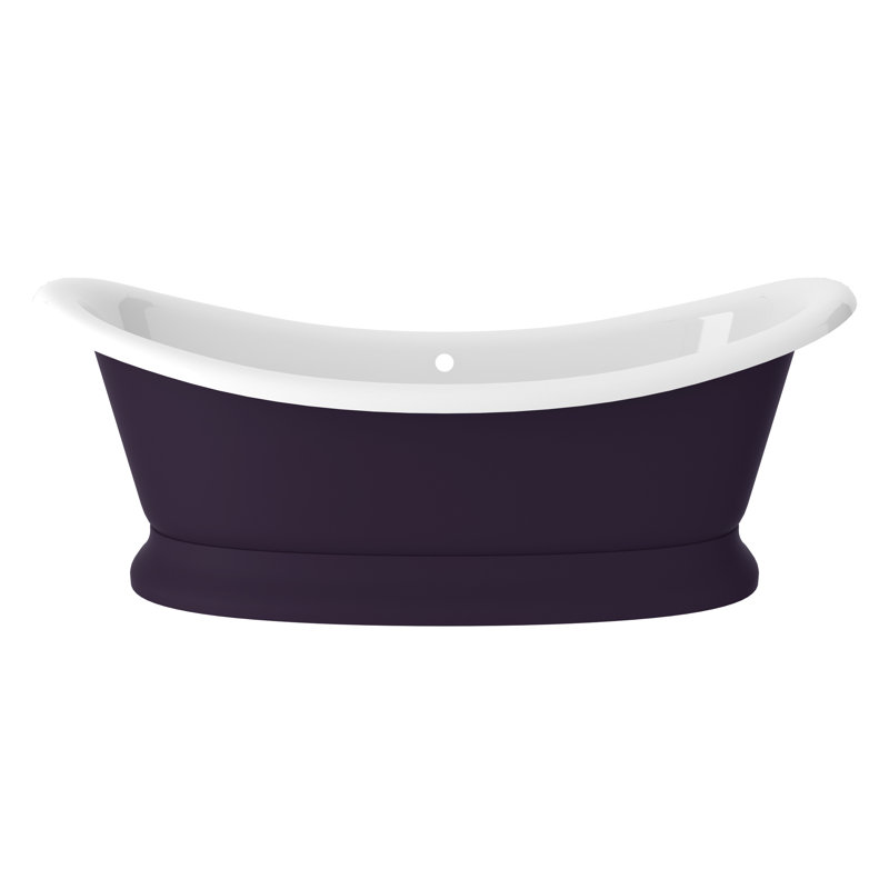 Marlborough 75" x 35" Freestanding Soaking Bathtub With Void, Purple Violet