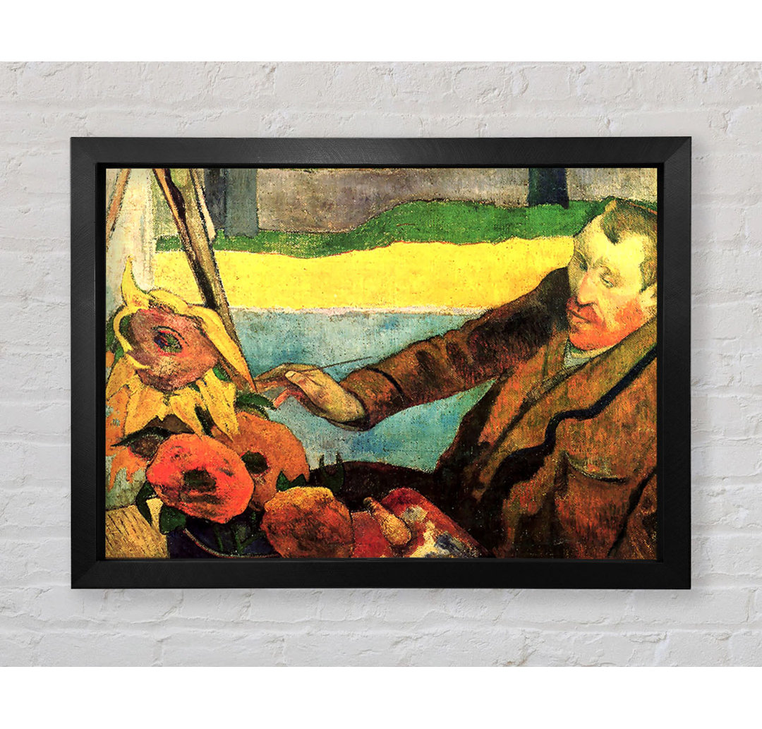 Gerahmtes Wandbild Van Gogh Painting Sunflowers von Paul Gauguin