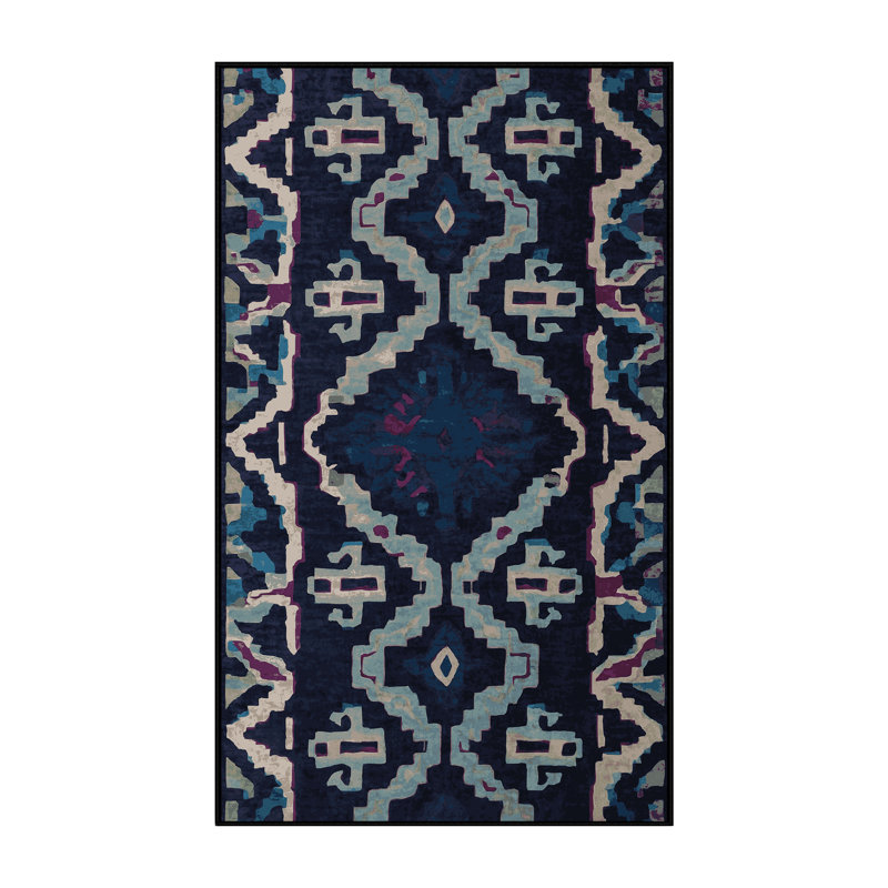 Machine Washable Gray Area Rug, Rectangle 5' x 7'