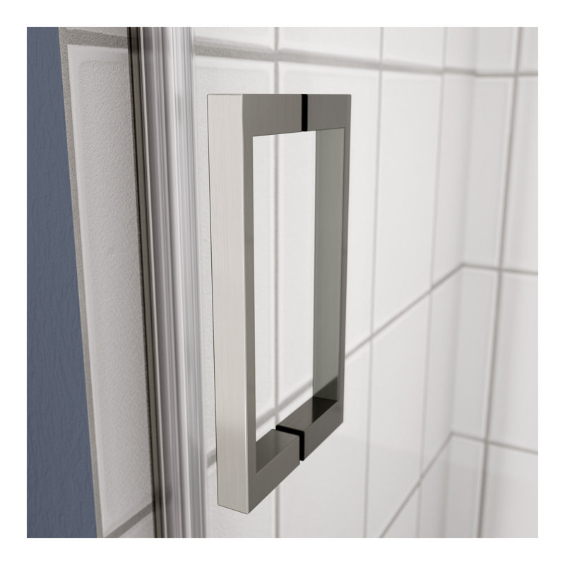 Bathtub shower door, sliding door, with 5/16" tempered glass and 6058, Chrome