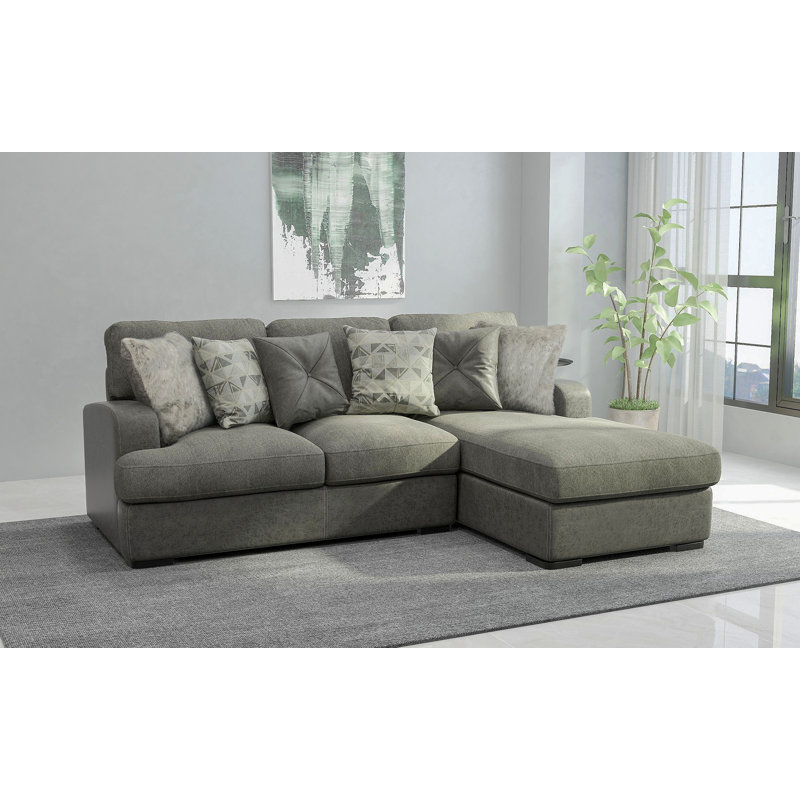 Gray 2 Piece Right Side Facing Sectional