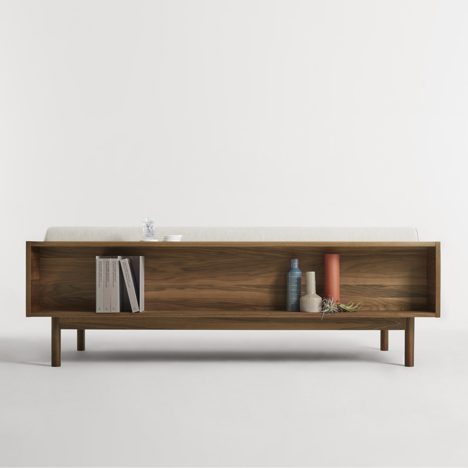 Souvenir 87'' Upholstered Sofa, Landa Stone, Walnut