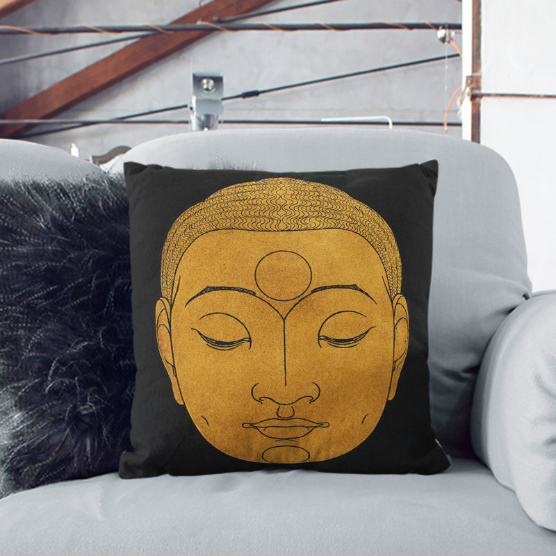 Square Cushion, Black, 40cm H x 40cm W x 15cm D