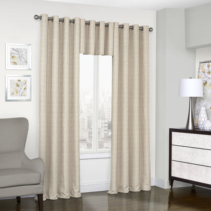 Trevi Tailored Window Valance, Natural