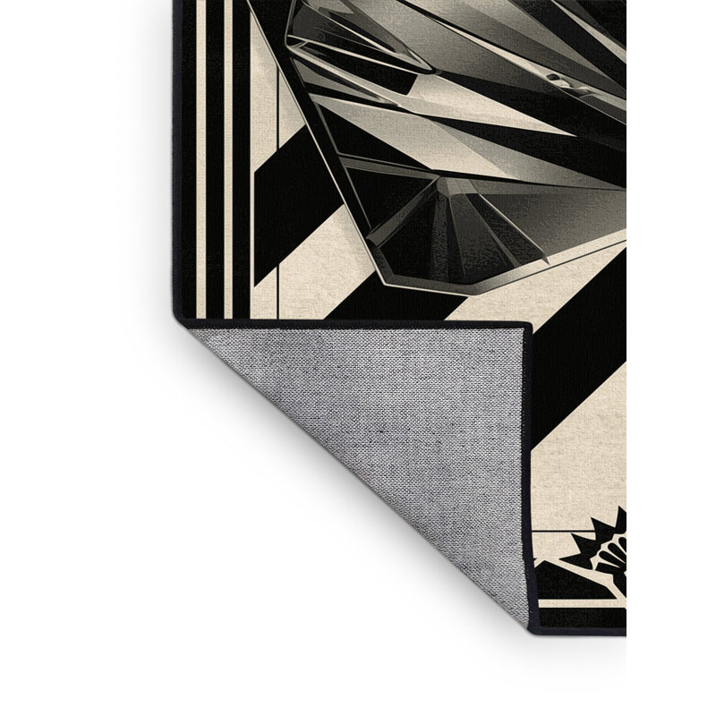 Tapis beige lavable à la machine à motif géométrique art déco Bishopston, 2 x 4