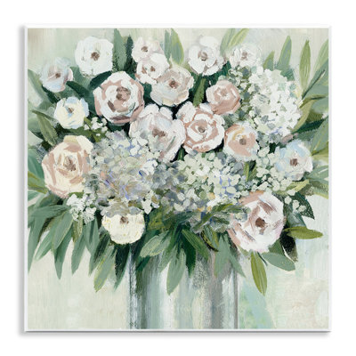 Charmantes roses brossées, art mural Dogwood