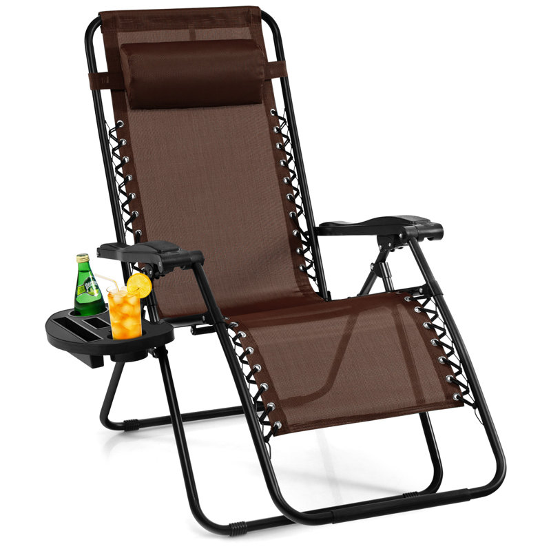 Chaise pliante zéro gravité Bengt, Taupe