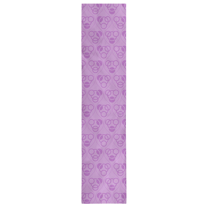 Classic Circles and Waves Table Runner, 16" x 72", Dark Violet