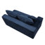 Causeuse bleue sans accoudoirs, sans accoudoirs, pour 2 personnes