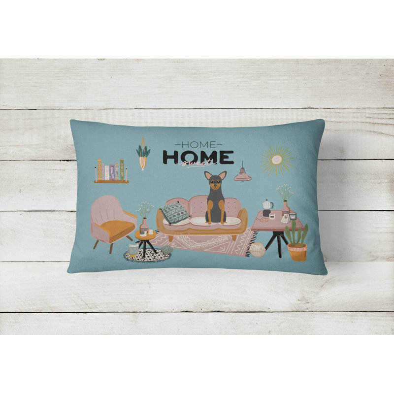 Outdoor Rectangular Pillow Cover & Insert, Manchester Terrier