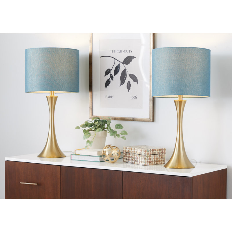 Adonis Metal Lamp, Gold Plated, Sparkly Off-White