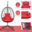 Transformez votre espace avec un confort ultime! Cette chaise à œufs avec support est un chef-d'œuvre polyvalent, parfait pour les espaces intérieurs et extérieurs.-112868988