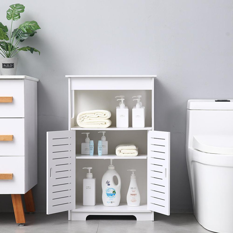 Armoire de salle de bain autoportante l 20 po x H 32 po x P 12 po Keaston