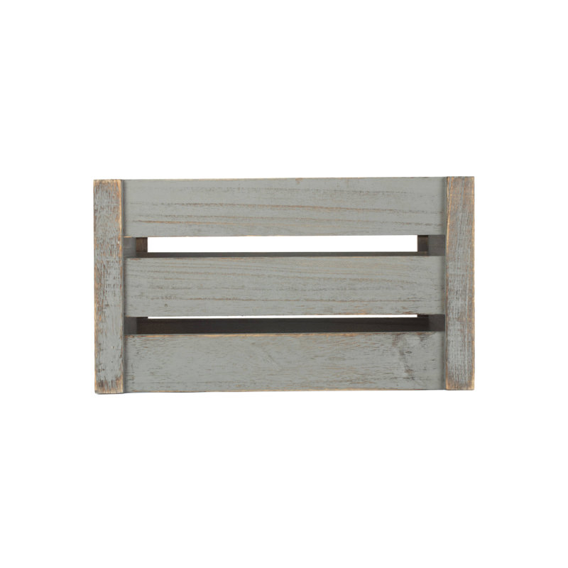 Deep Crate Wood Basket, 26.5cm W x 39cm D