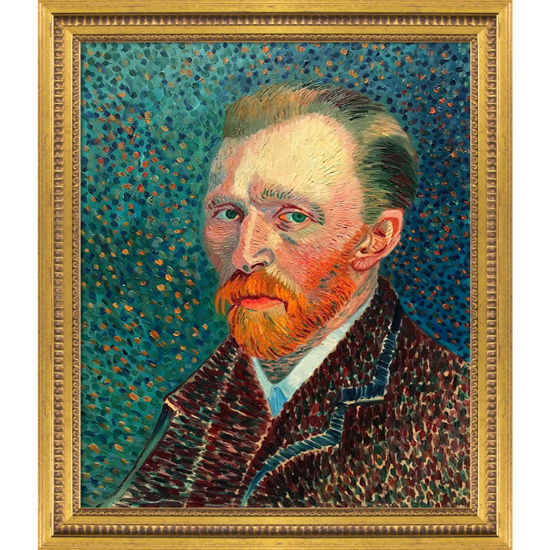 « self portrait » par vincent van gogh-dessiner sur toile, image, H 29 po x l 25 po x P 2 po, Reine dorée de Versailles