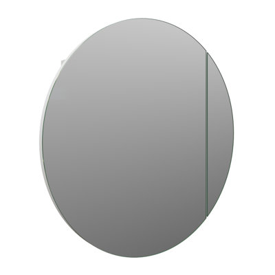 Recessed Frameless Single Door Medicine Cabinet with Adjustable Shelves
