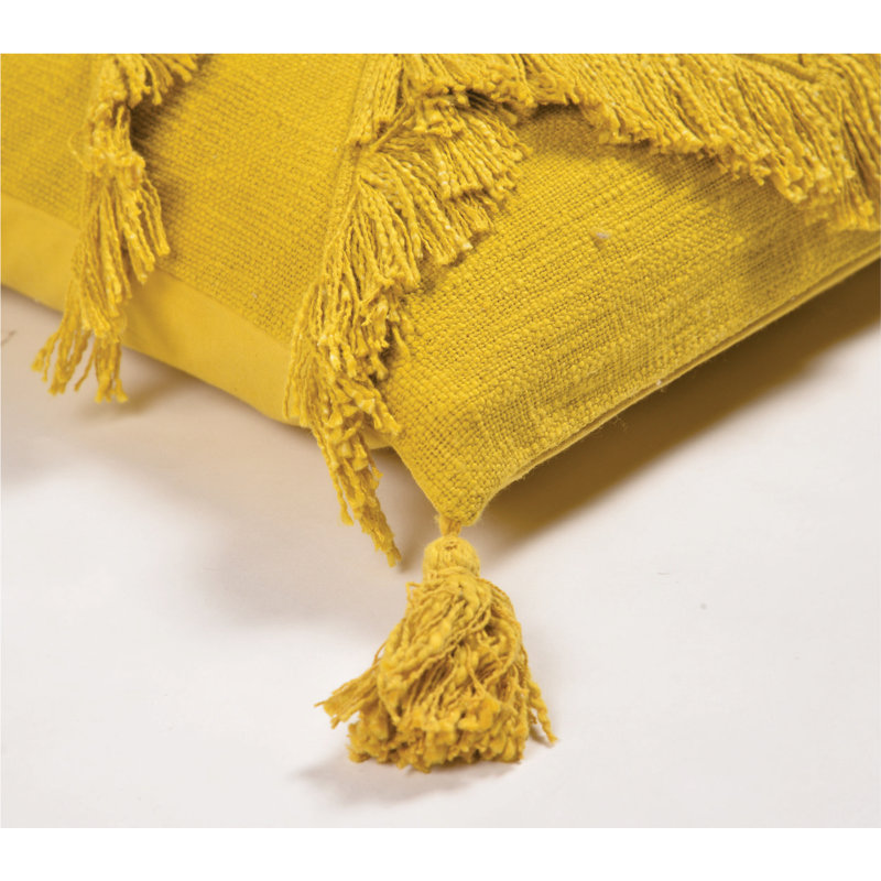 Coussin jaune ondulé
