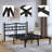 14 Inch King Sized Metal Bed Frame With Headboard-1149856193