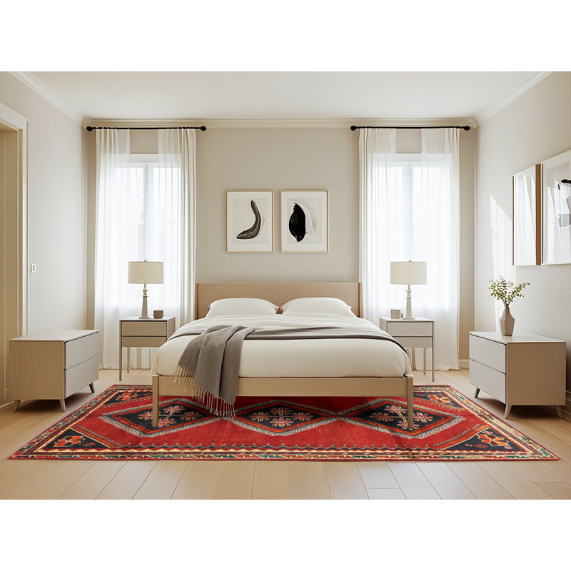 Tapis orange Southwestern, Rectangle 5 pi x 8 pi