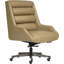 Fauteuil de direction en cuir beige Bennet
