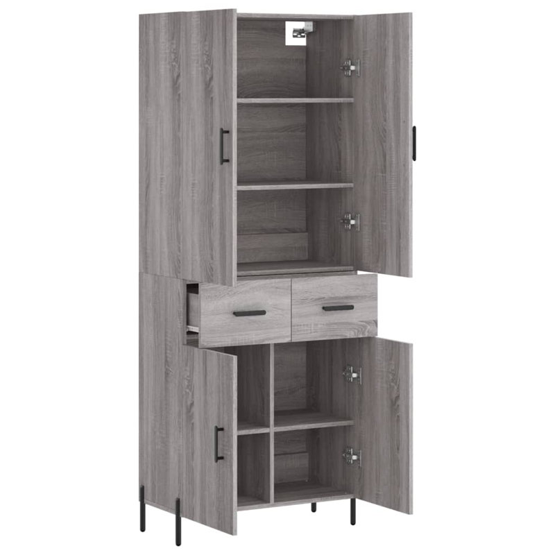 69.5cm Sideboard, Grey Sonoma